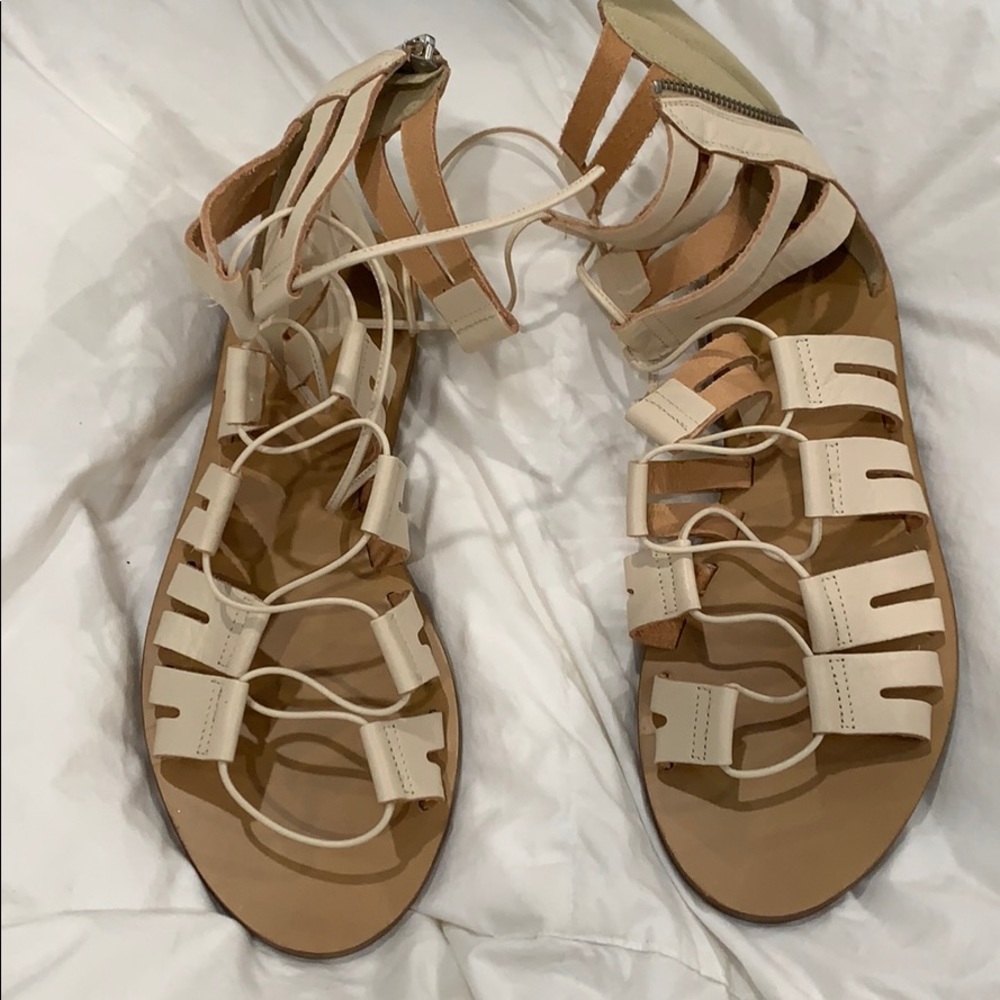 Never worn! Lace up gladiator sandals